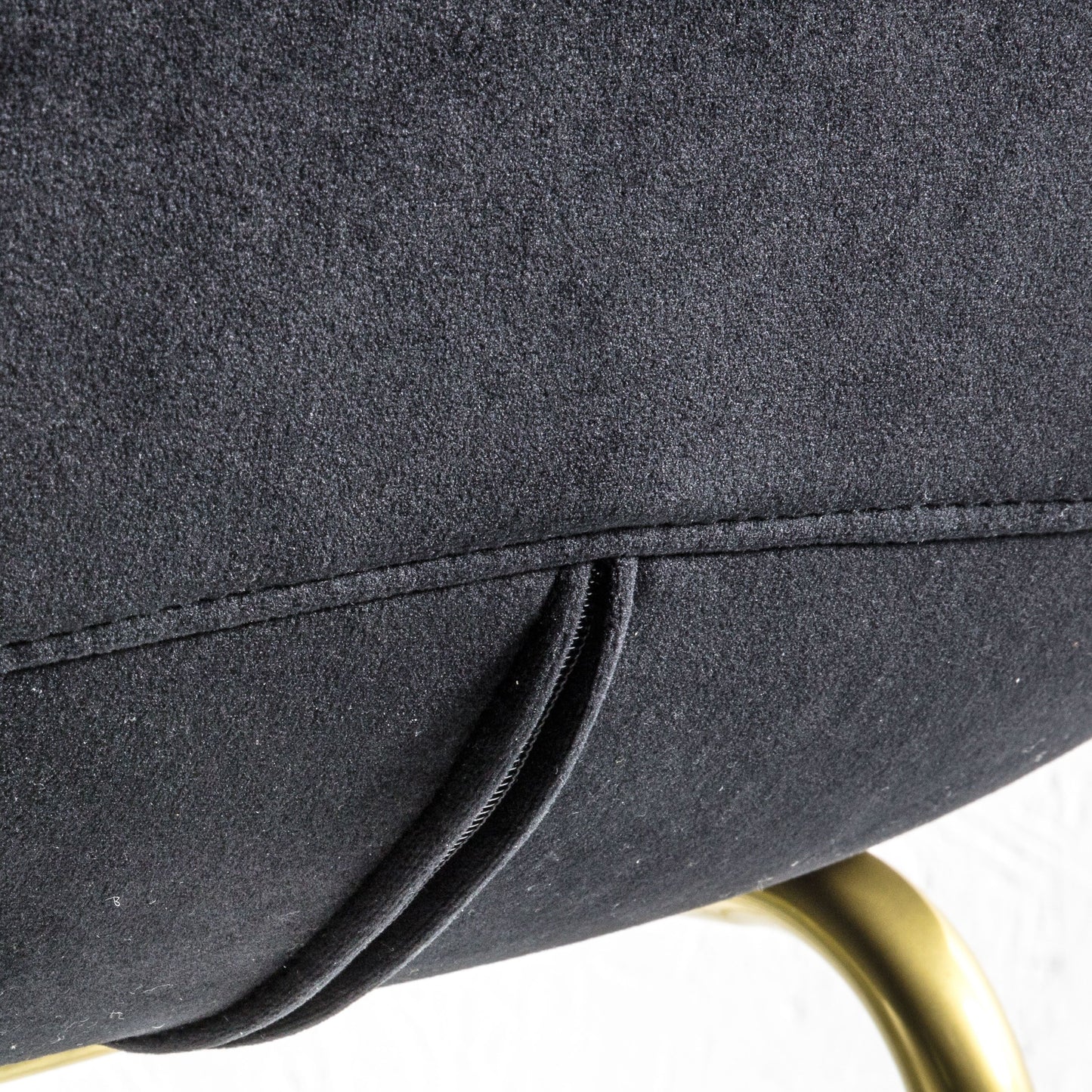 Black Velvet Bar Stool with Gold Legs (2pk)