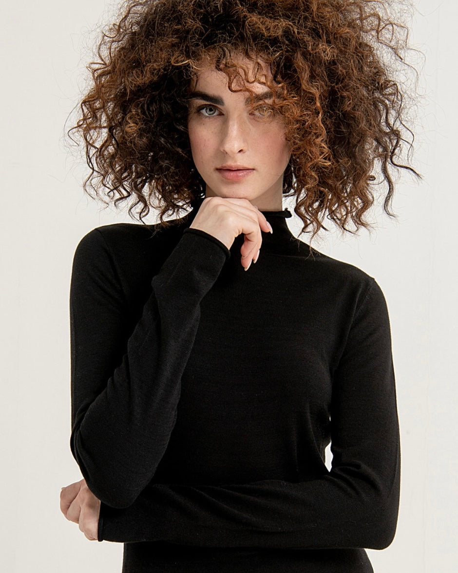 Long sleeve Fitted Soft Stretch Jumper