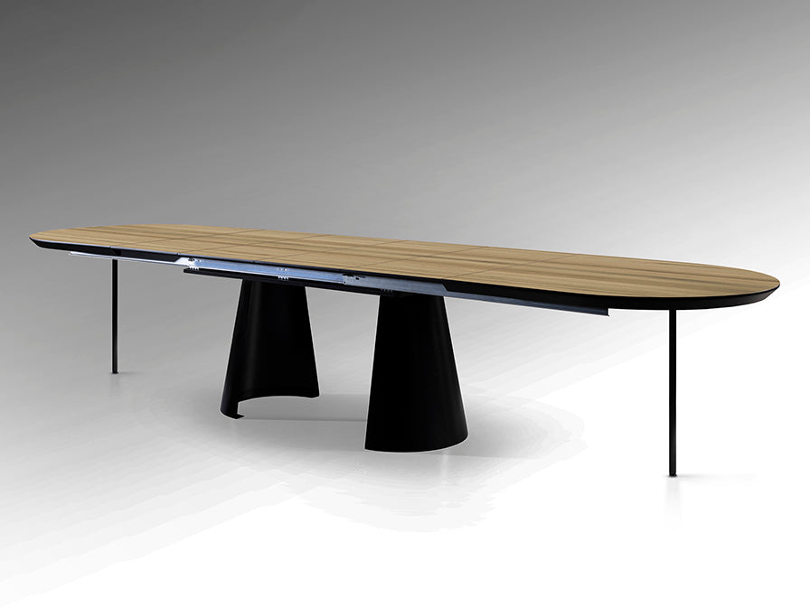 Signature Collection - Capri Extending Dining Table - Wood Effect Top