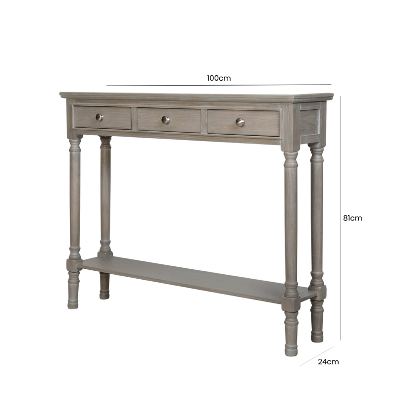 Tilly Taupe Painted Wood Console Table
