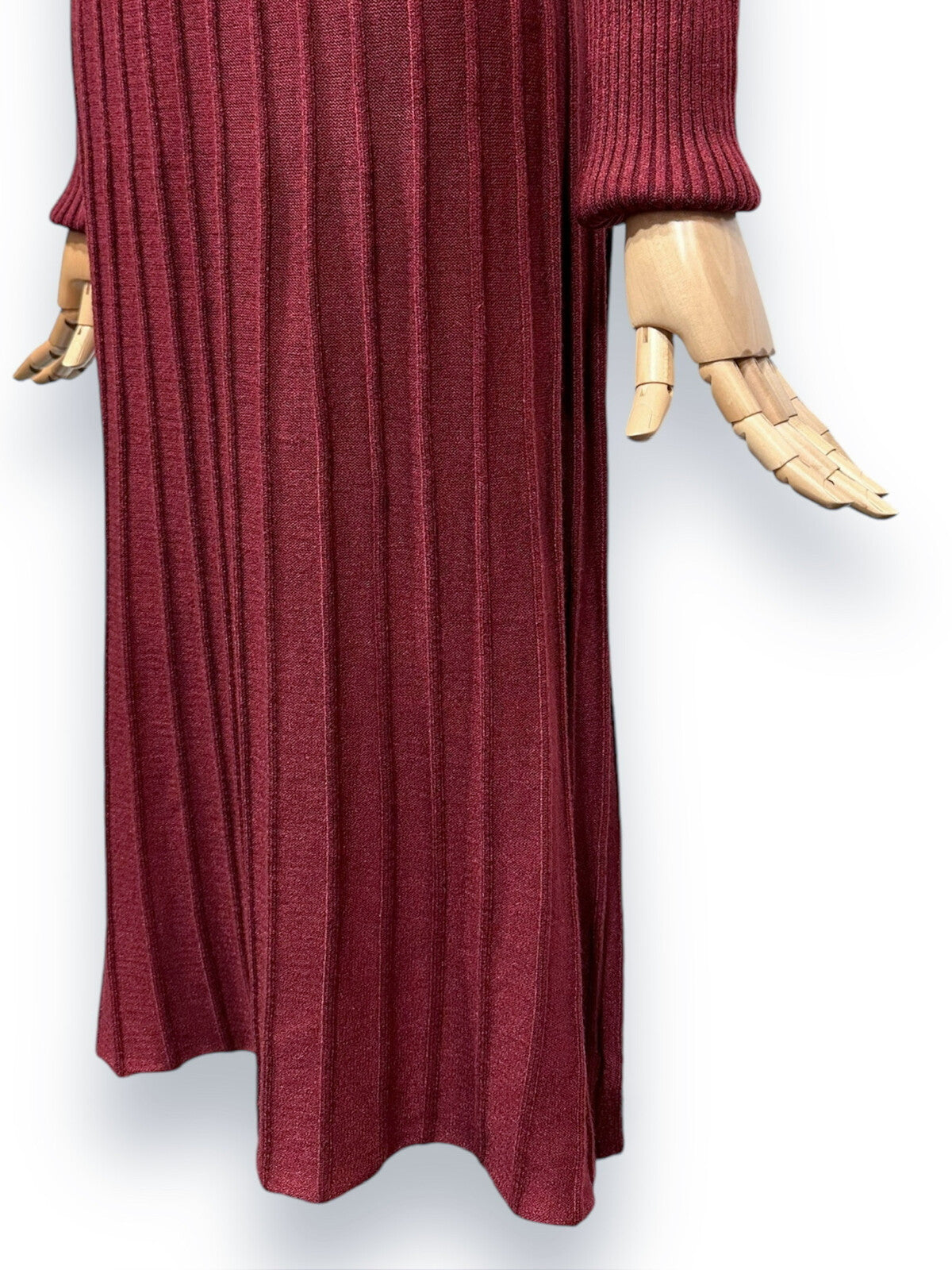 Knitted A Line Stretch Ribbed Knit Dress - 4 Colours
