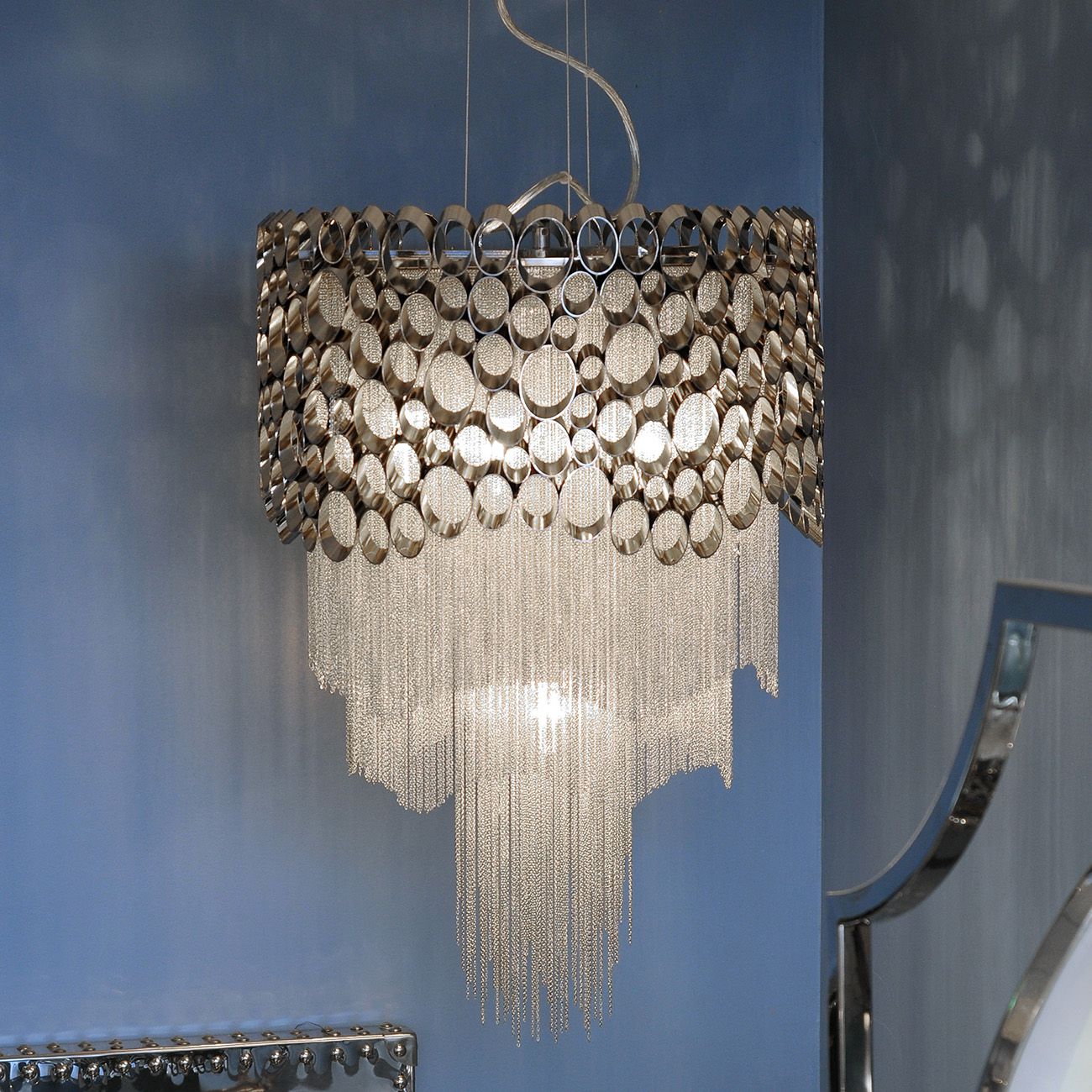 Venus Nickel Chandelier Light