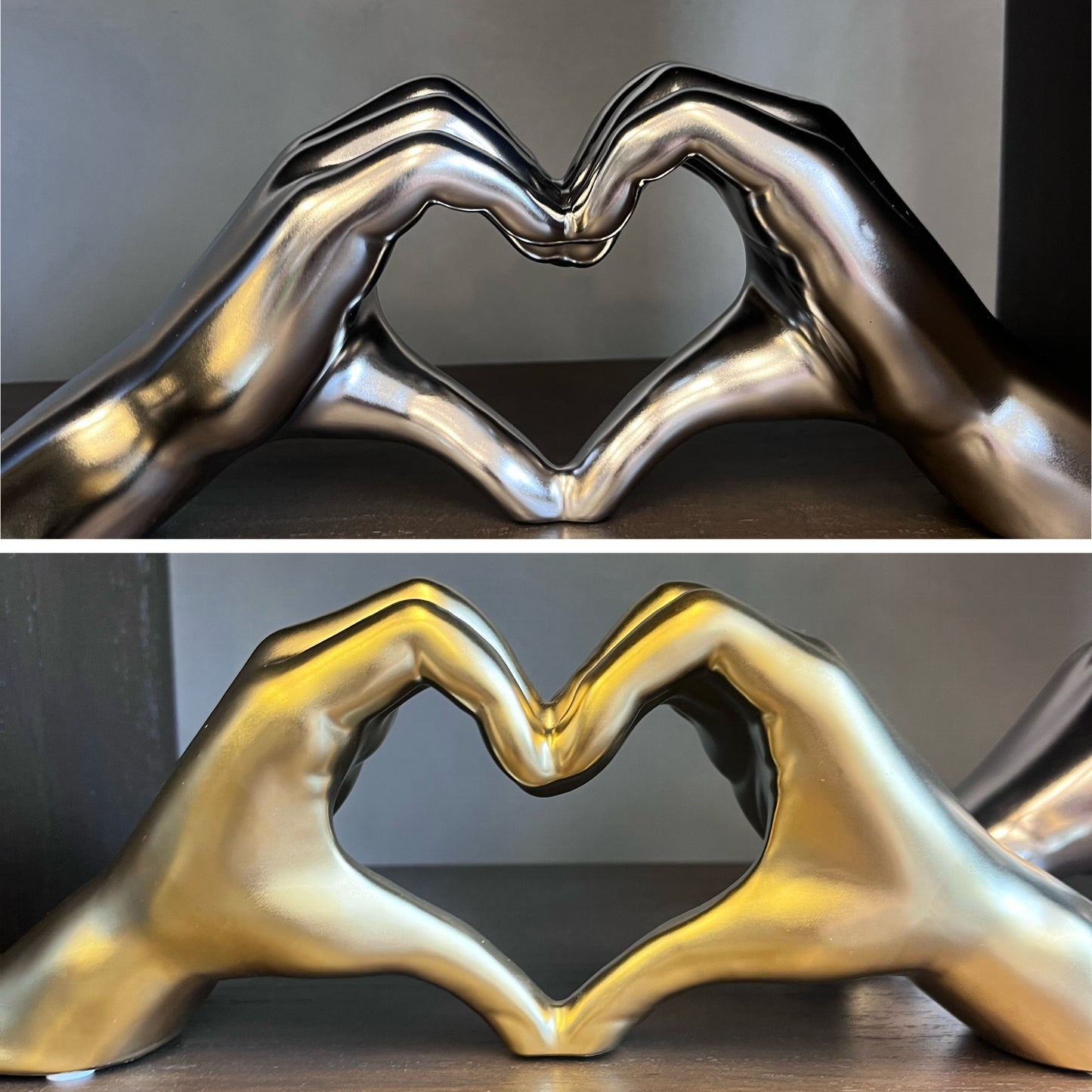 Holding Hearts Hand Sculpture