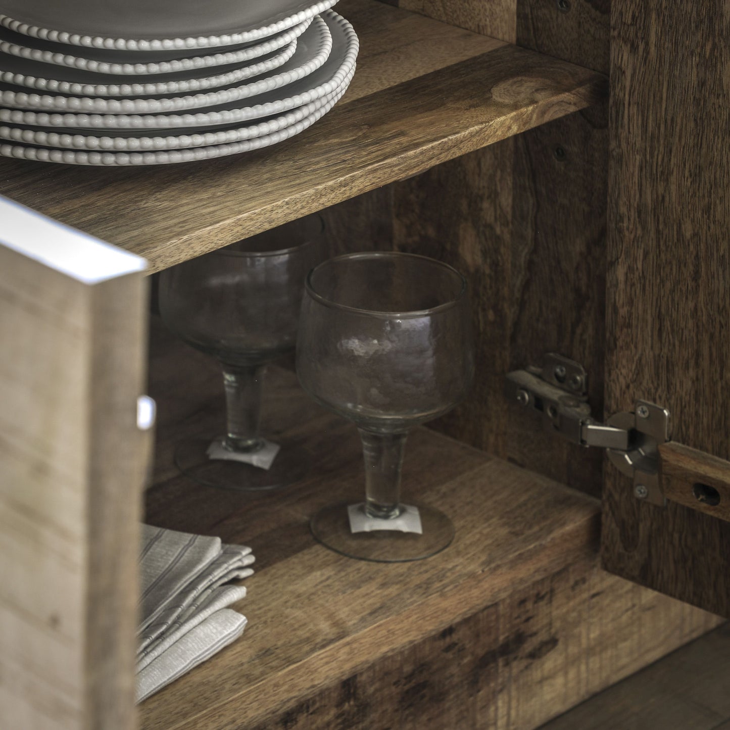 Delta 4 Door Sideboard - Natural Wood
