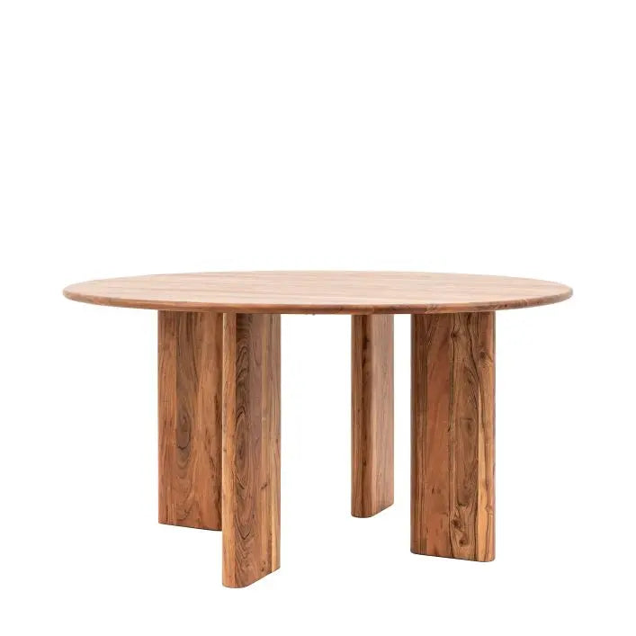Loft Round Solid Wood Acacia Dining Table