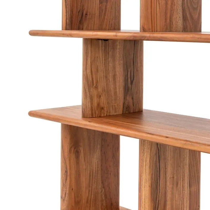 Loft Solid Wood Acacia Open Display Shelving Unit