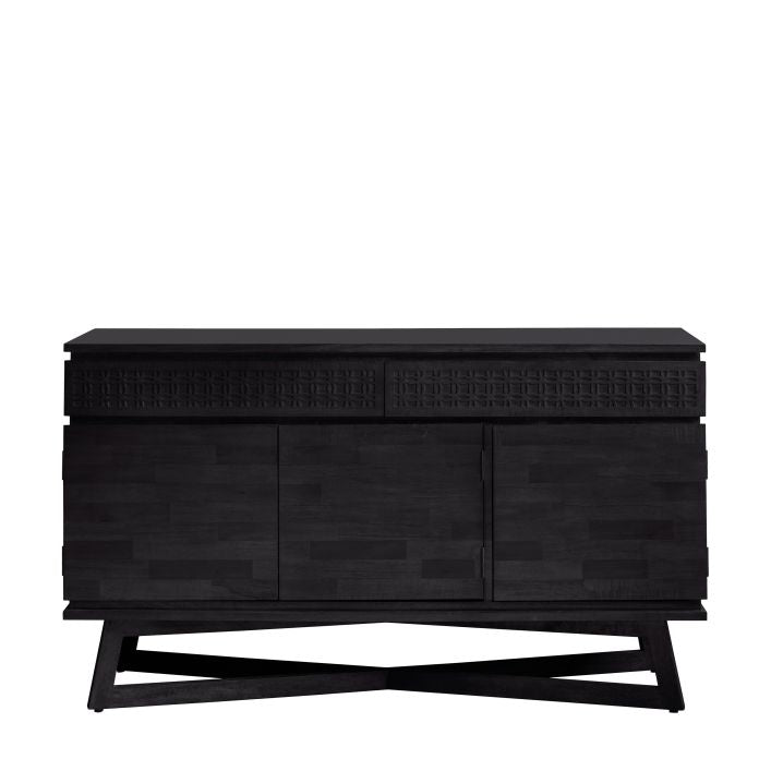 Bali 3 Door - 2 Drawer Sideboard - Black