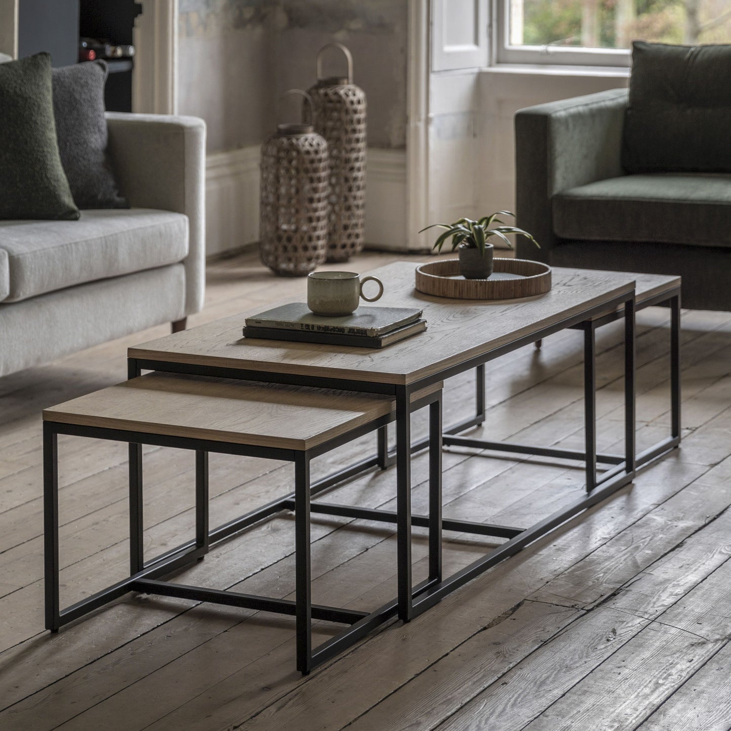 Coffee Table Nest with Matching Side Tables