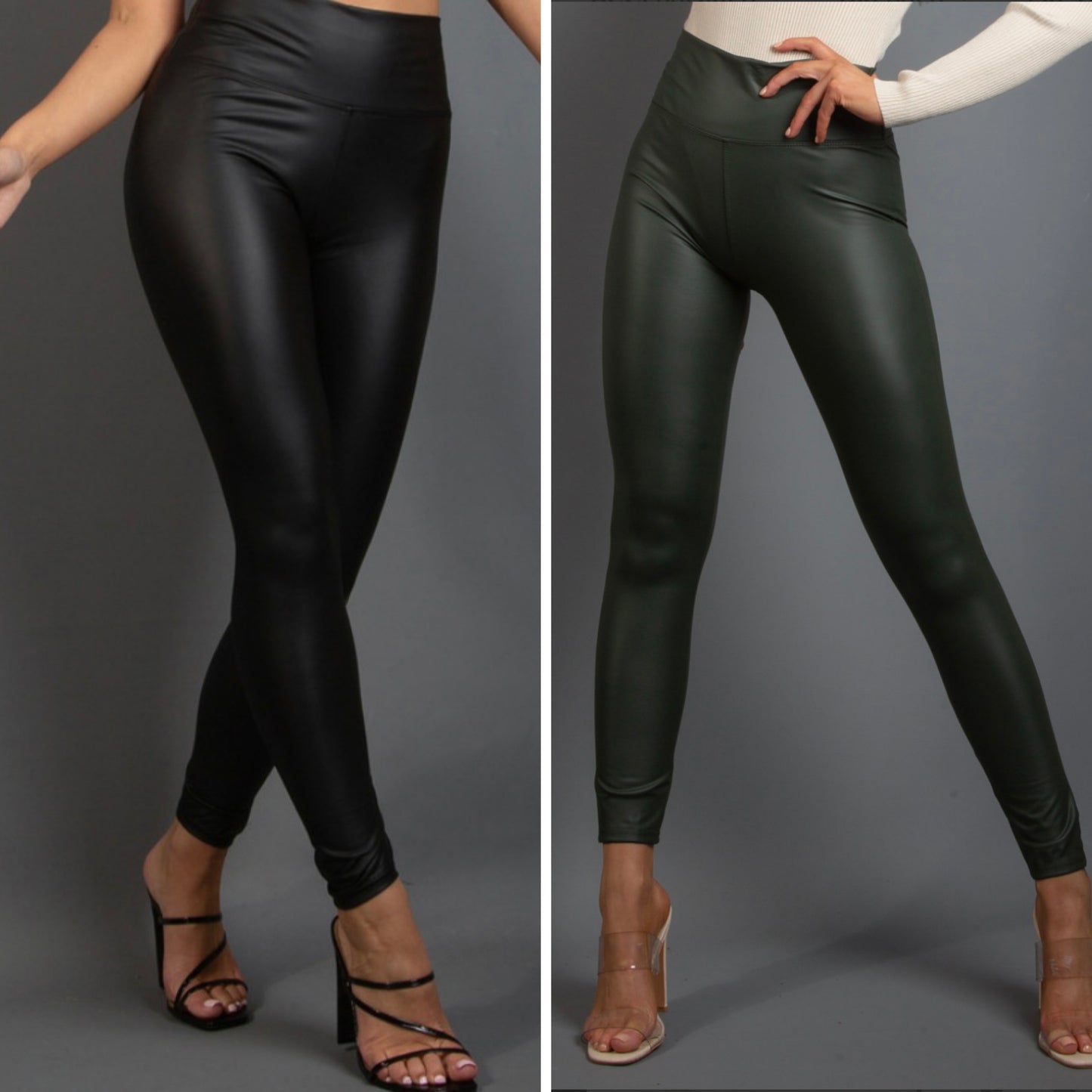 High Waist PU Leggings