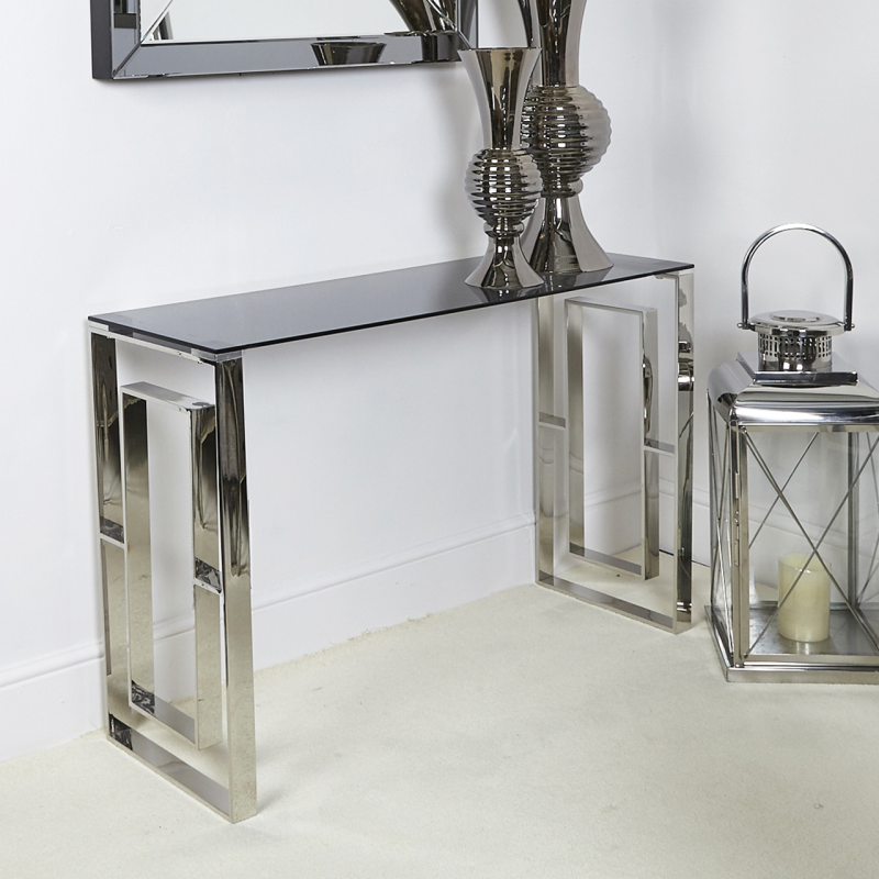 Lexi Chrome Frame Console Table