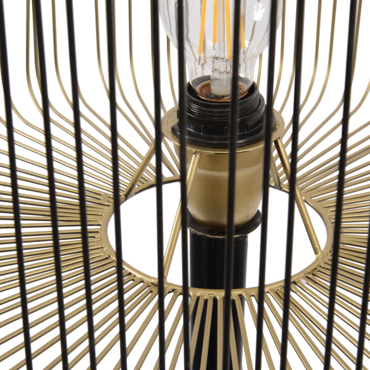 Libra Wire Cage Shade Tripod Floor Lamp