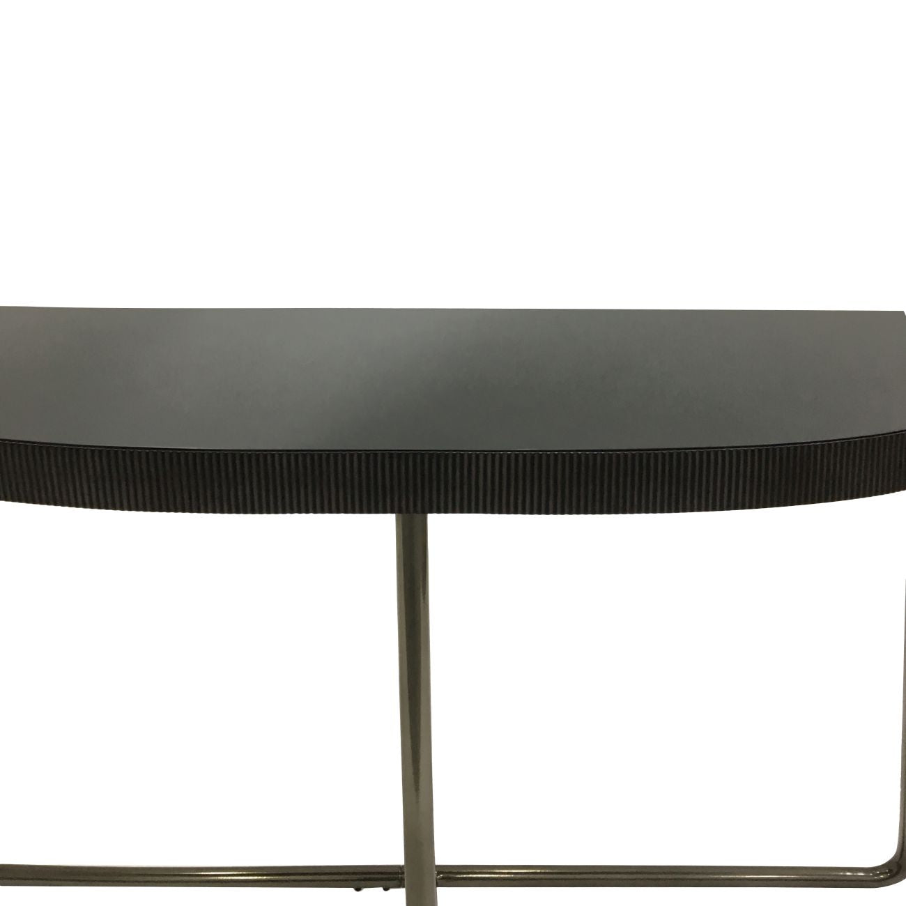 Libra Interiors Knightsbridge Half Moon Console Table with Black Tinted Glass