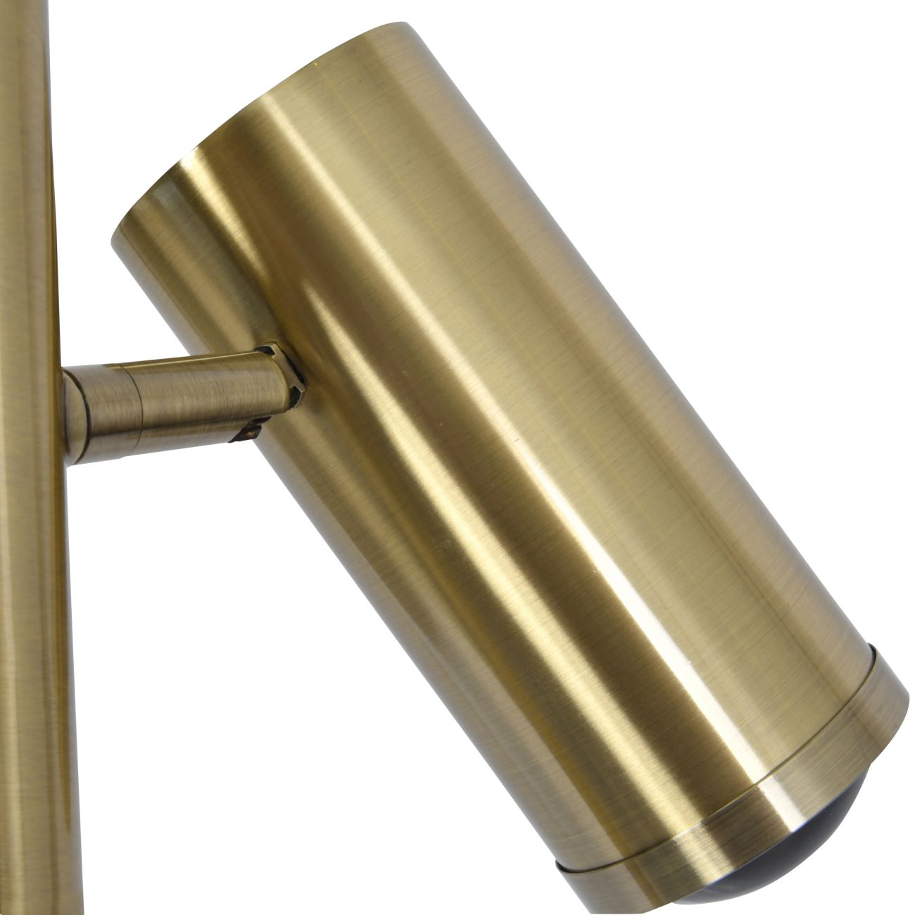 Brushed Brass Triple Spotlight Floor Lamp G9 20W