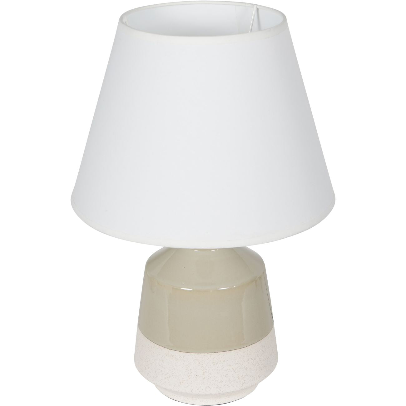 Libra Soft Green Dipped Glaze Table Lamp 44cm with Ivory Coolie Shade