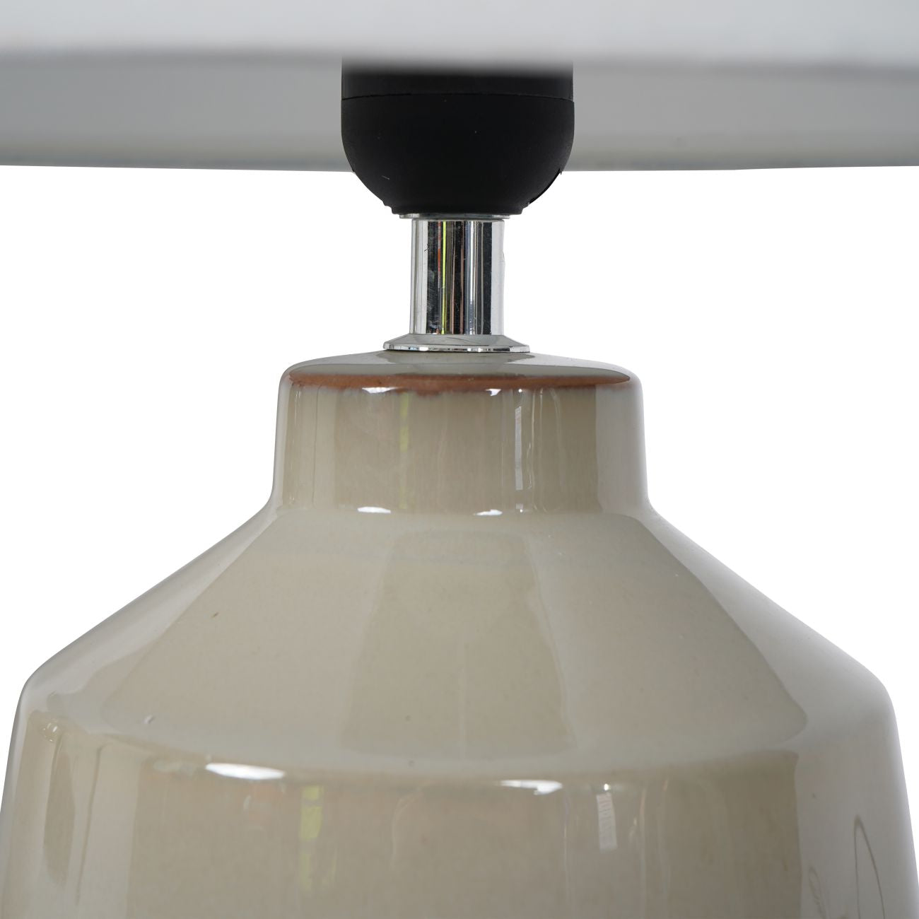 Libra Soft Green Dipped Glaze Table Lamp 44cm with Ivory Coolie Shade