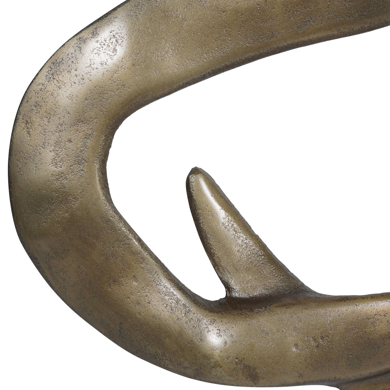 Isla Small Textured Brass Aluminium Abstract Sculpture - 84cm x 54cm