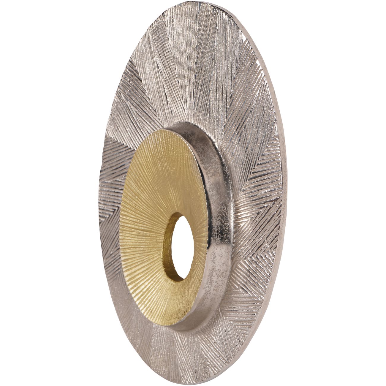 Medium Nickle and Gold Aluminium Wall Art - 38cm