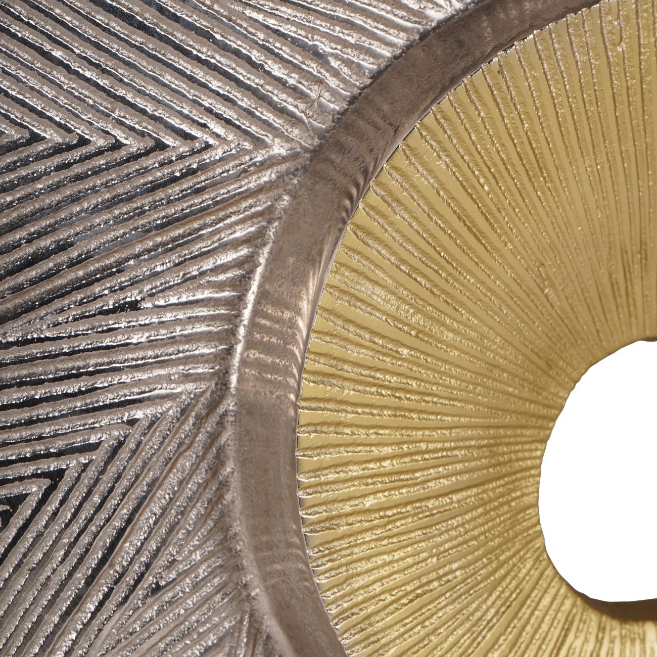 Medium Nickle and Gold Aluminium Wall Art - 38cm