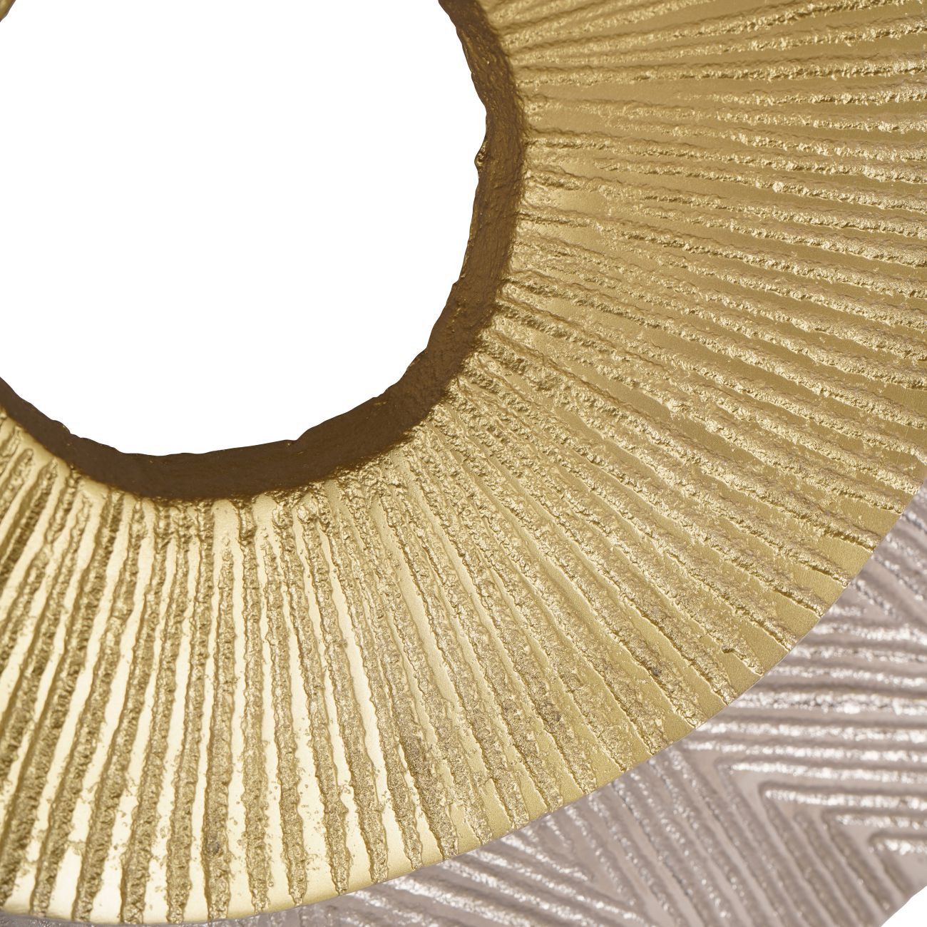 Medium Nickle and Gold Aluminium Wall Art - 38cm