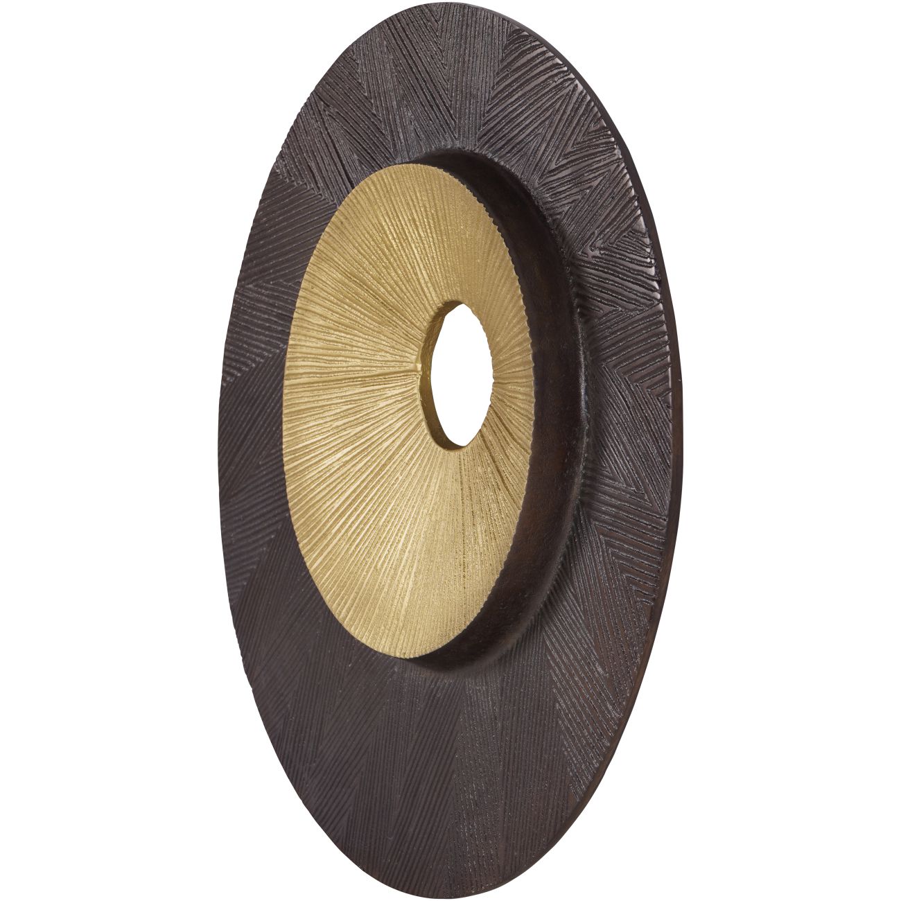 Large Black & Bronze Aluminium Wall Art - 45cm