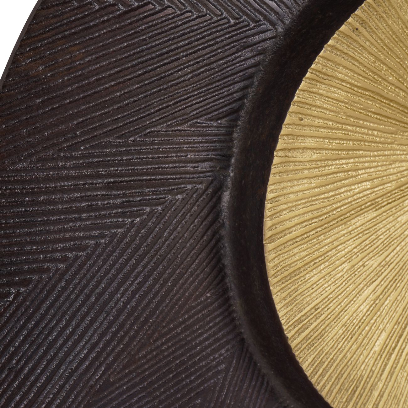 Large Black & Bronze Aluminium Wall Art - 45cm