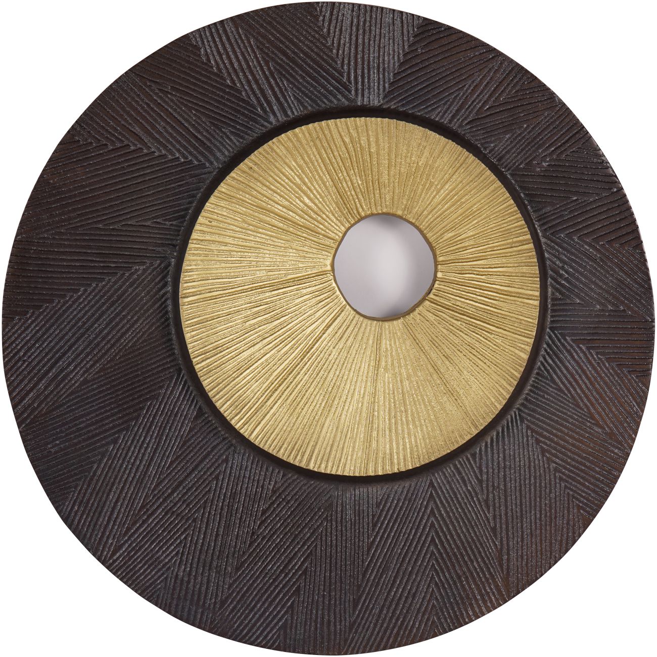 Large Black & Bronze Aluminium Wall Art - 45cm
