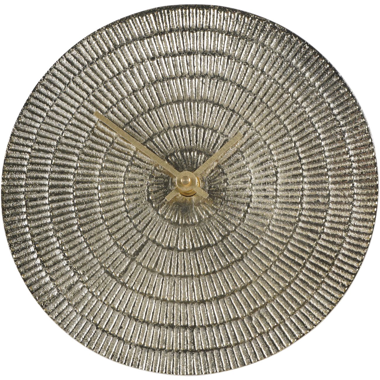 Textured Champagne Gold Mantel Clock - 20cm