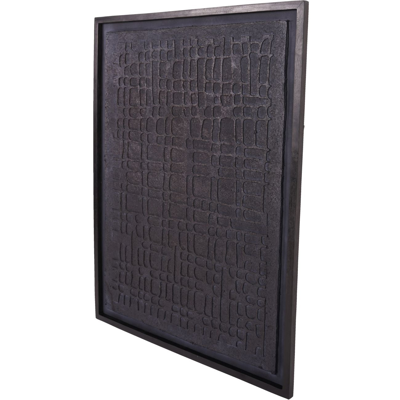 Trenton Large Black Wall Art - 100 x 130 - Papier Mache 1