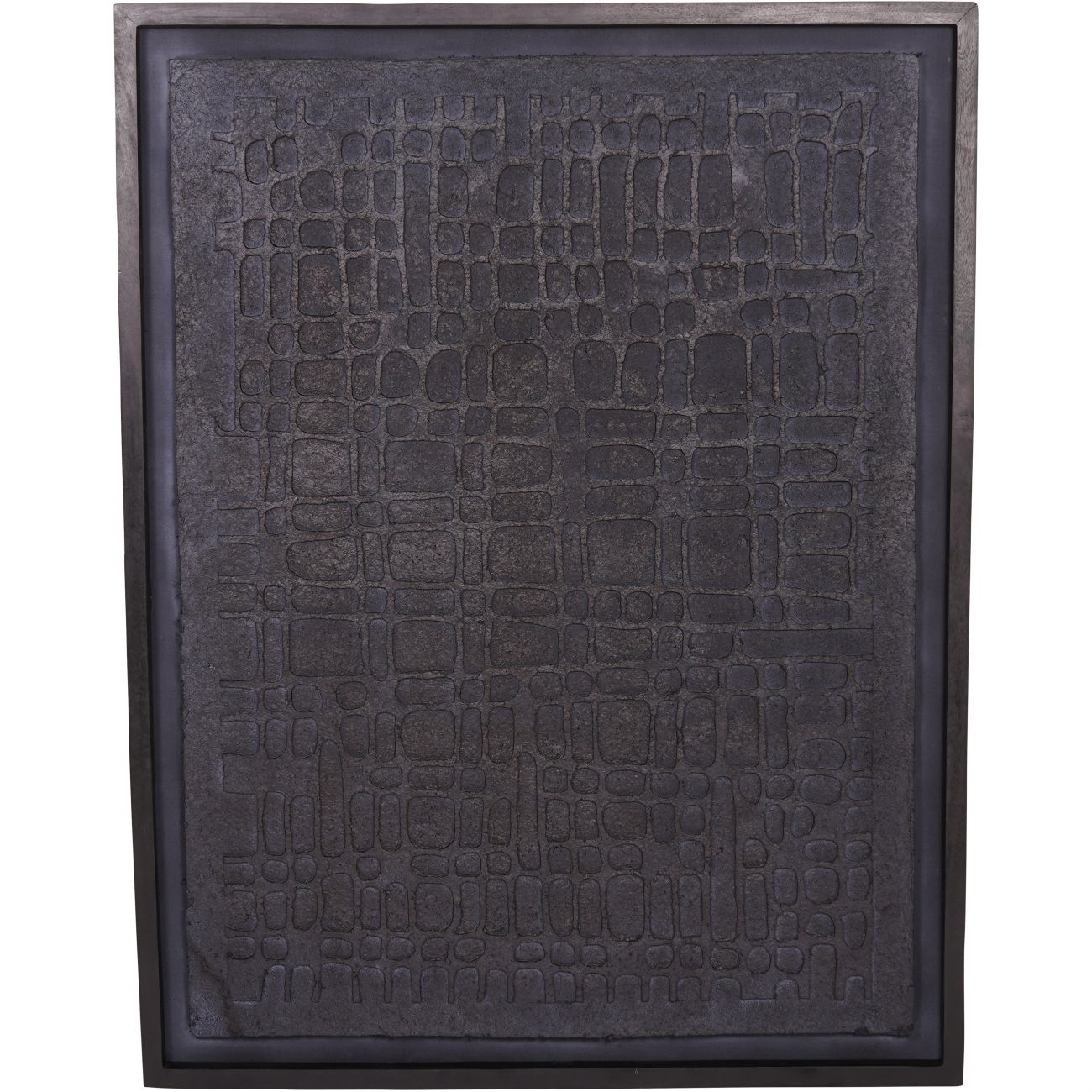 Trenton Large Black Wall Art - 100 x 130 - Papier Mache 1