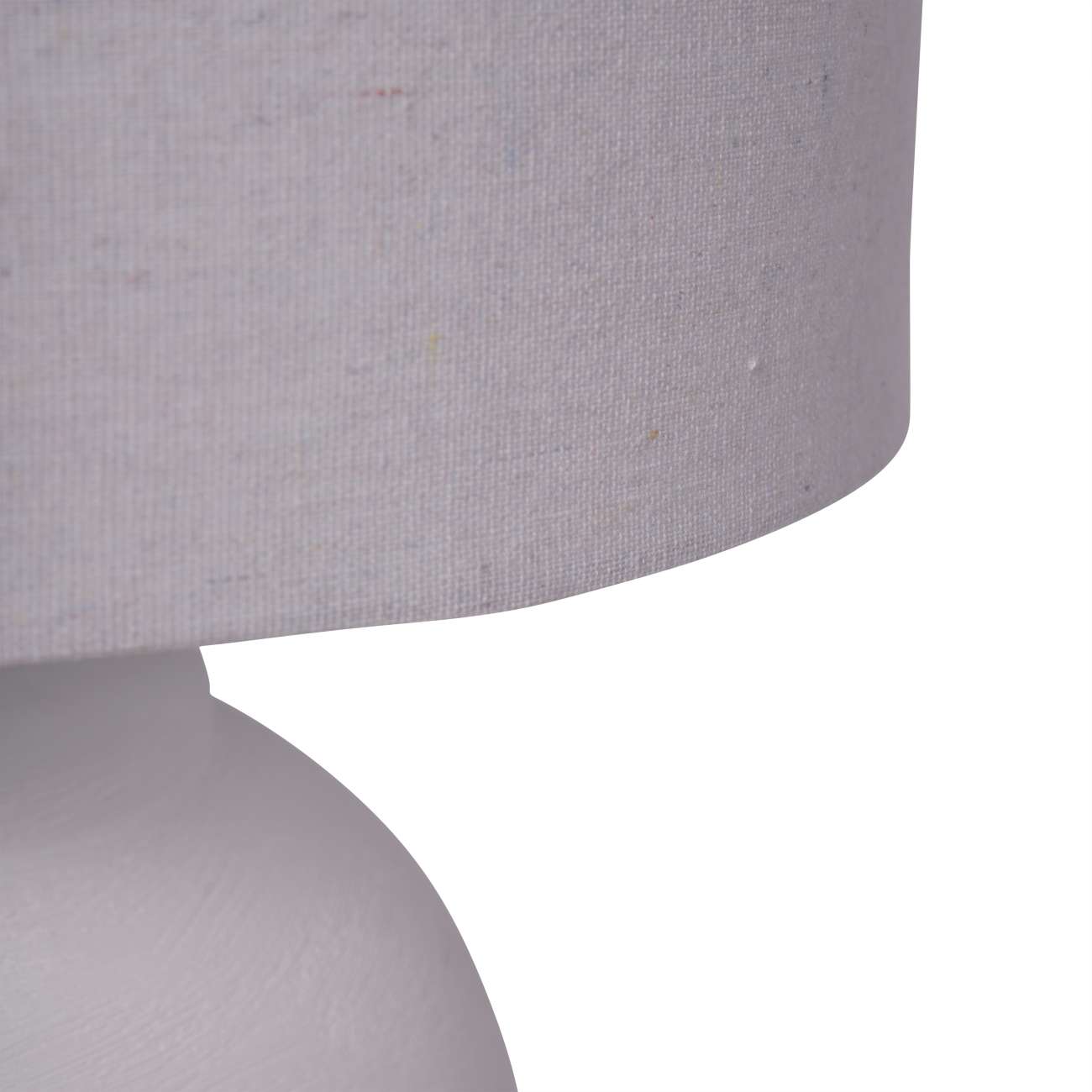 Rhodes White Ceramic Lamp base with shade - 58.5cm