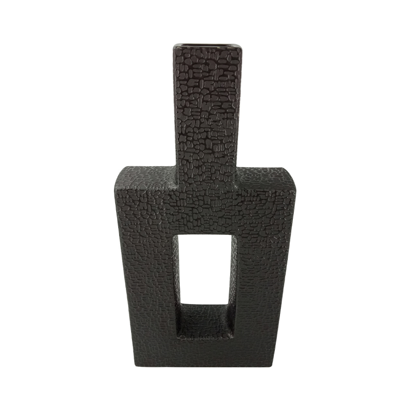 Black Textured Vase - 47cm