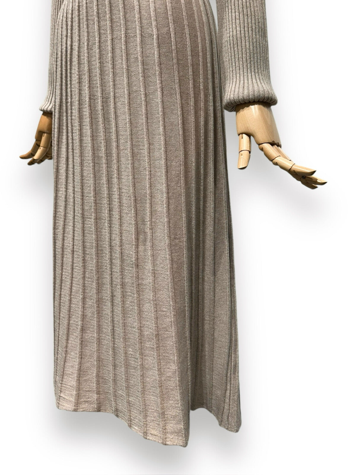 Knitted A Line Stretch Ribbed Knit Dress - 4 Colours