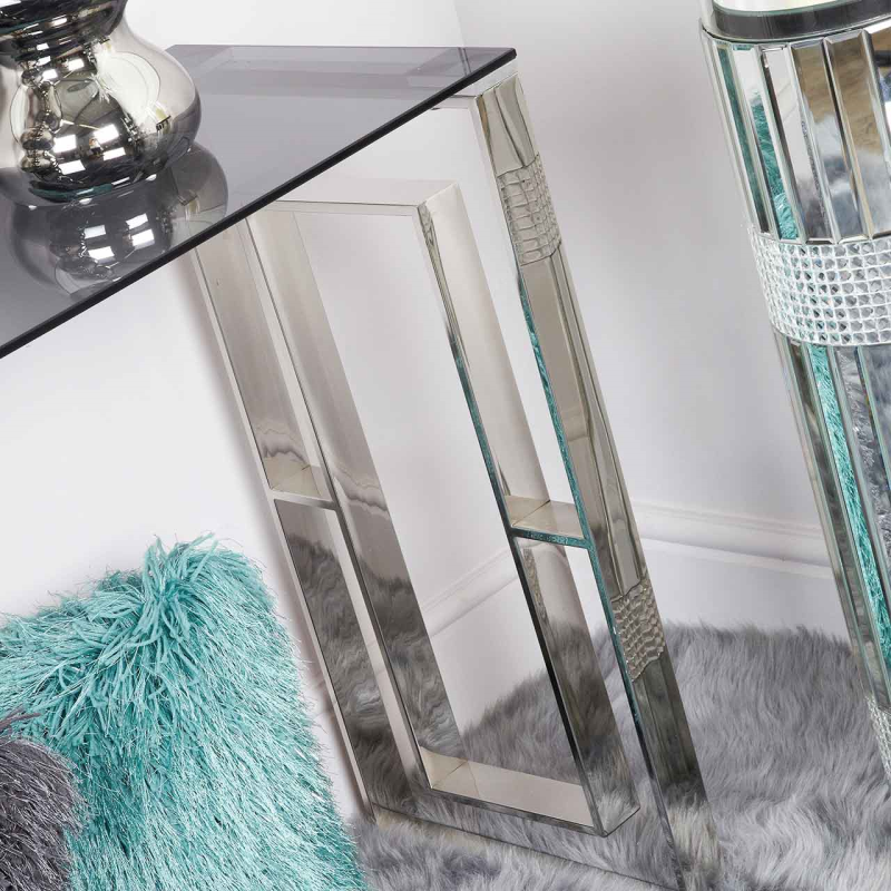 Lexi Chrome Frame Console Table