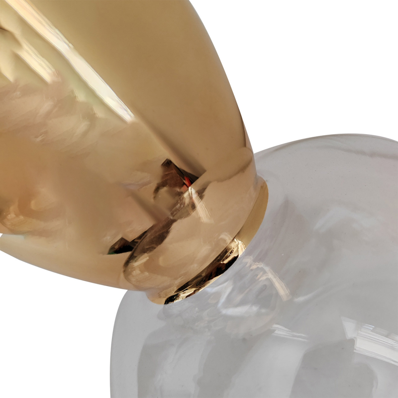 Gold & Clear Base Glass Vase - 3 Size Options