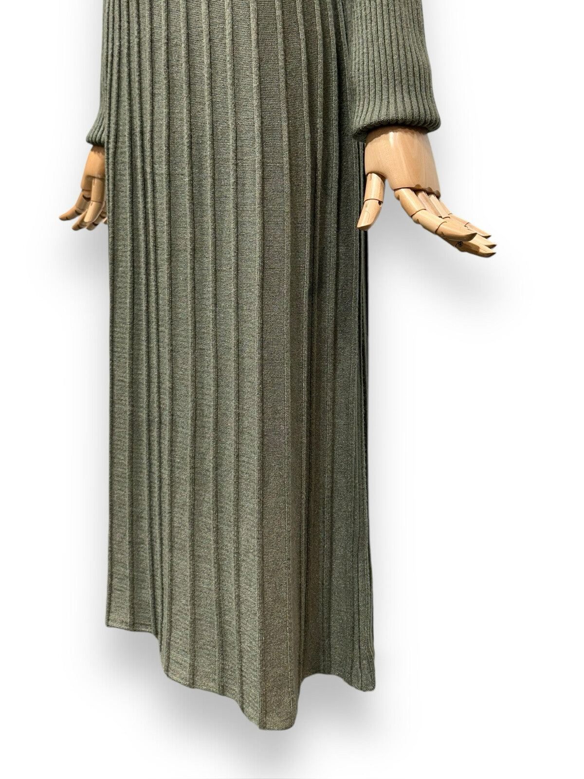 Knitted A Line Stretch Ribbed Knit Dress - 4 Colours