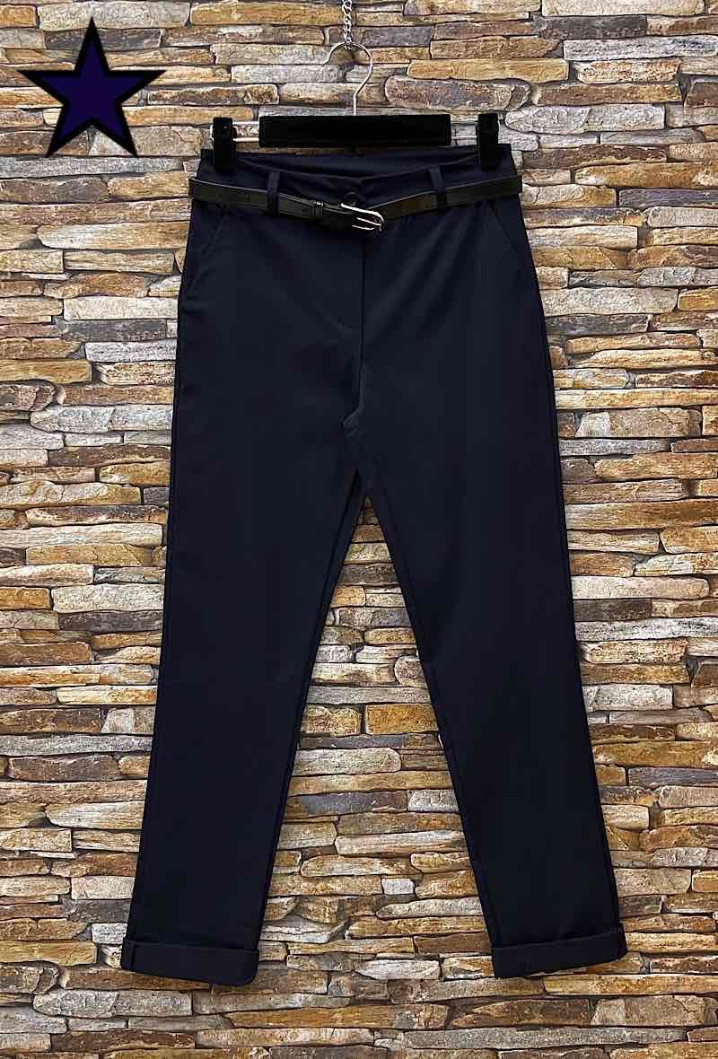 Straight leg Stretch Trousers - Black/Brown/Navy