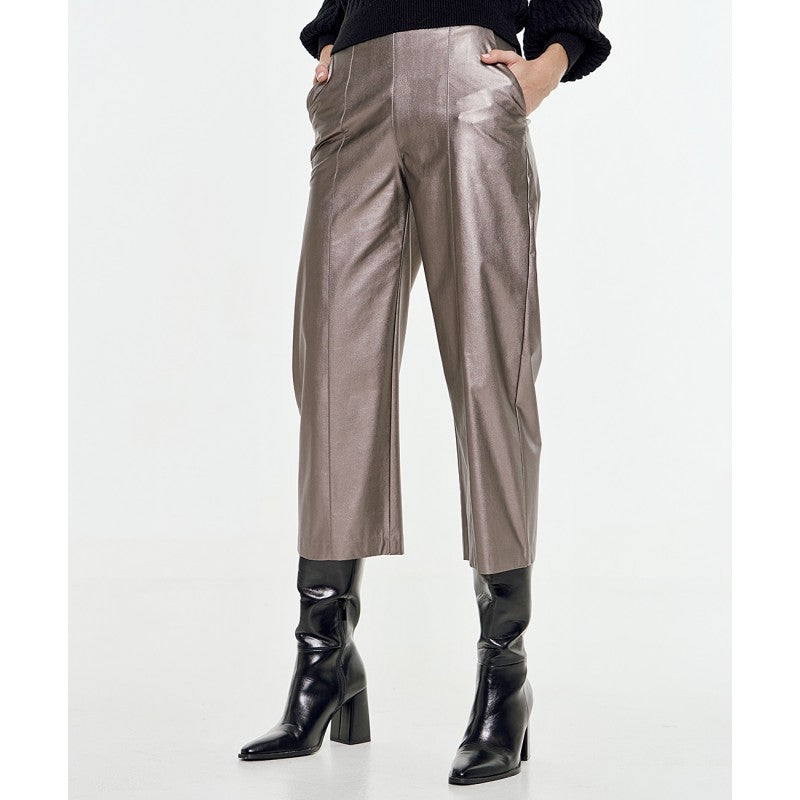 Access Fashion Cropped Faux Leather Pants
