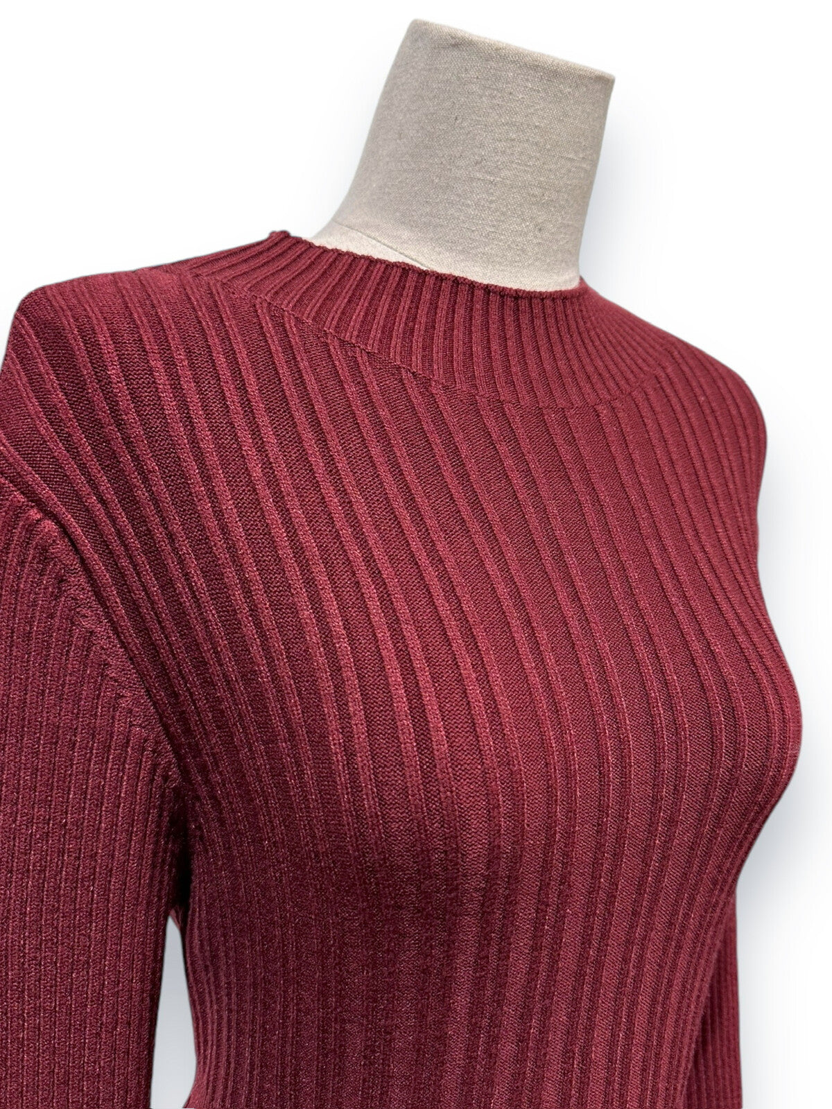 Knitted A Line Stretch Ribbed Knit Dress - 4 Colours
