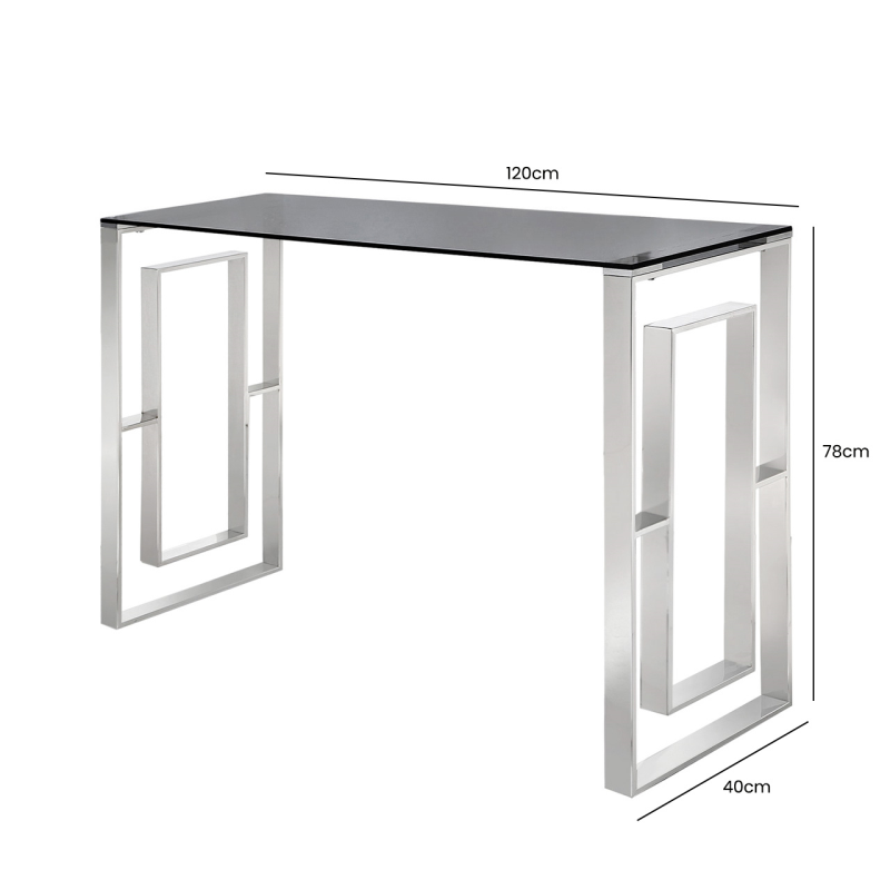 Lexi Chrome Frame Console Table