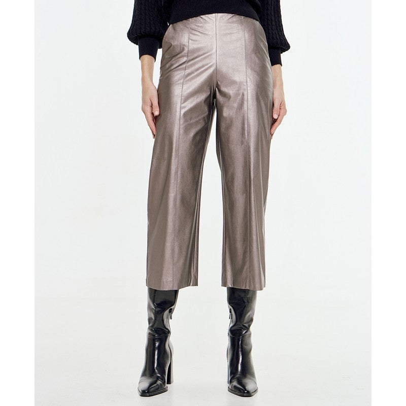 Access Fashion Cropped Faux Leather Pants