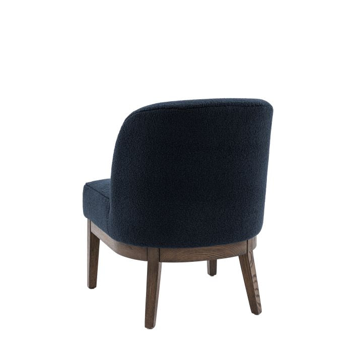 Othello Textured Fabric Accent Chair - Blue