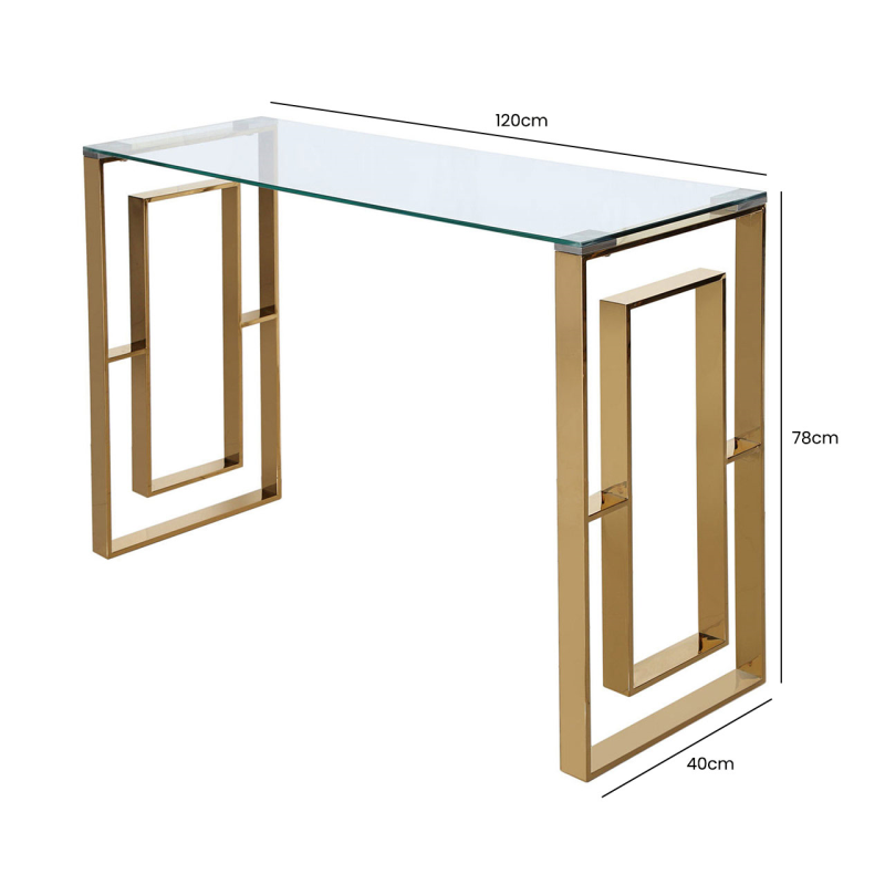 Lexi Gold Frame Console Table