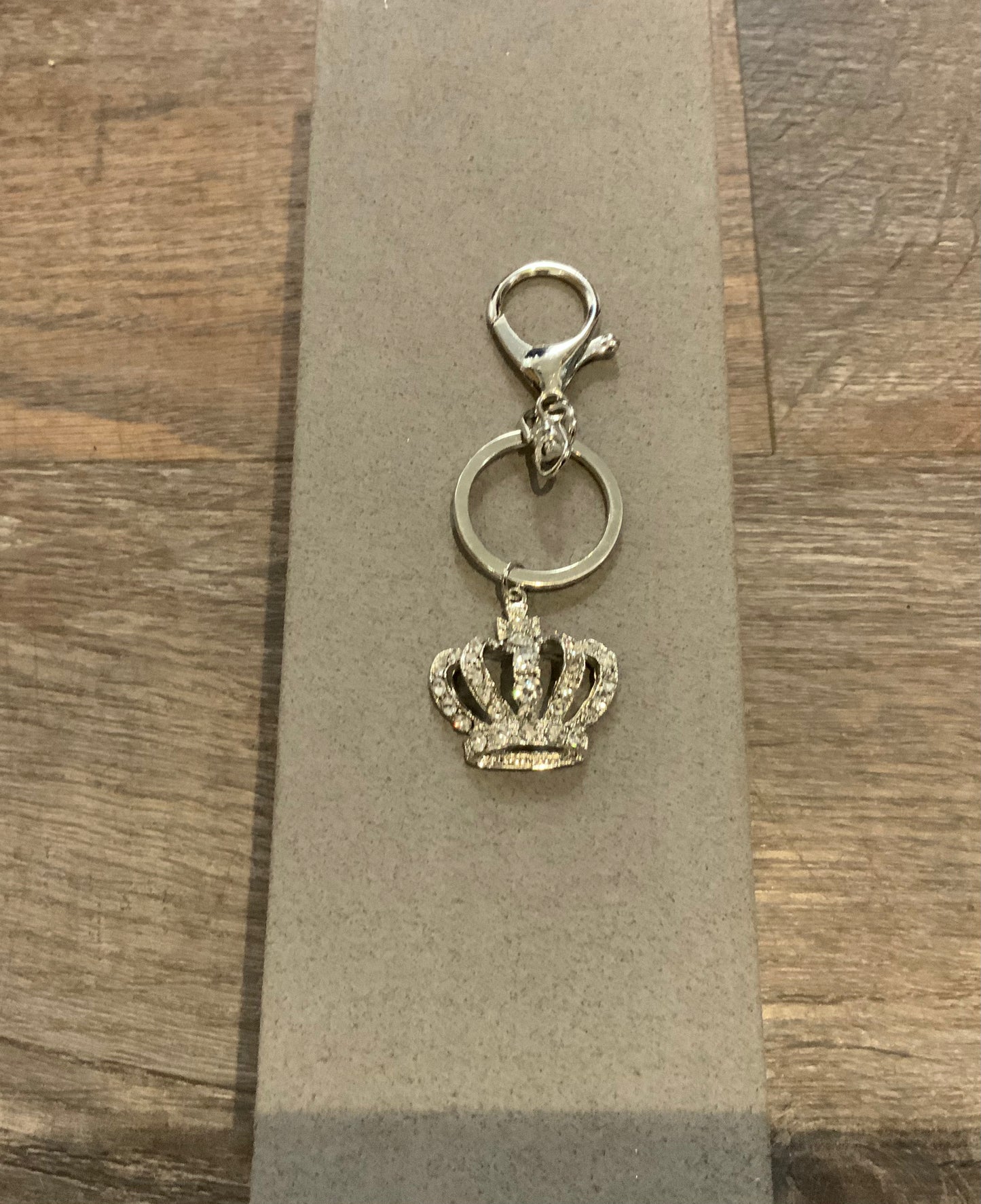Diamanté Crown Keyring