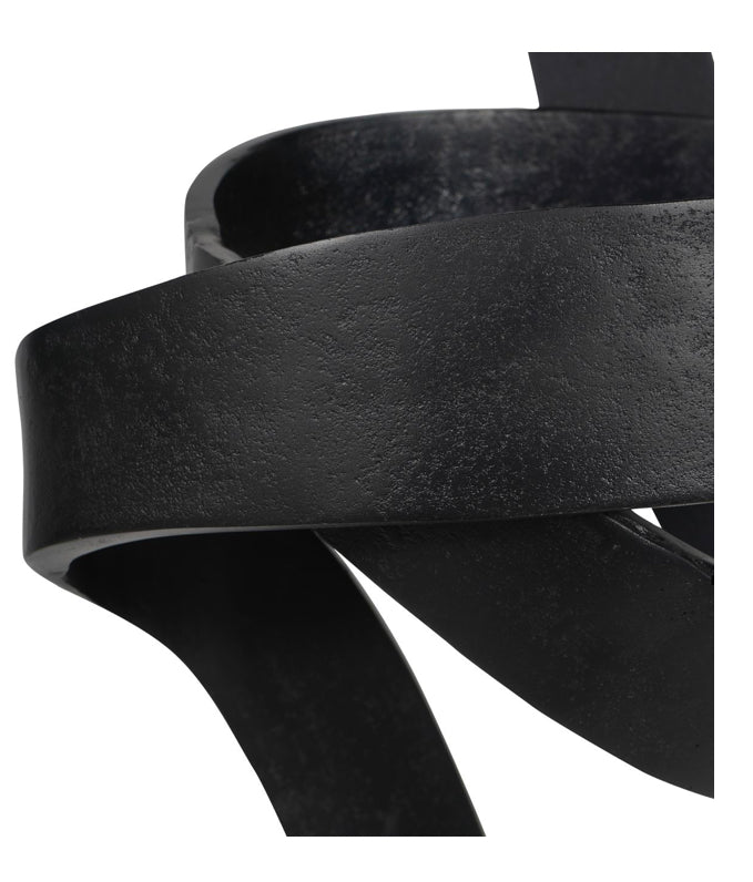 Libra Tall Black Abstract Metal Sculpture - 128cm