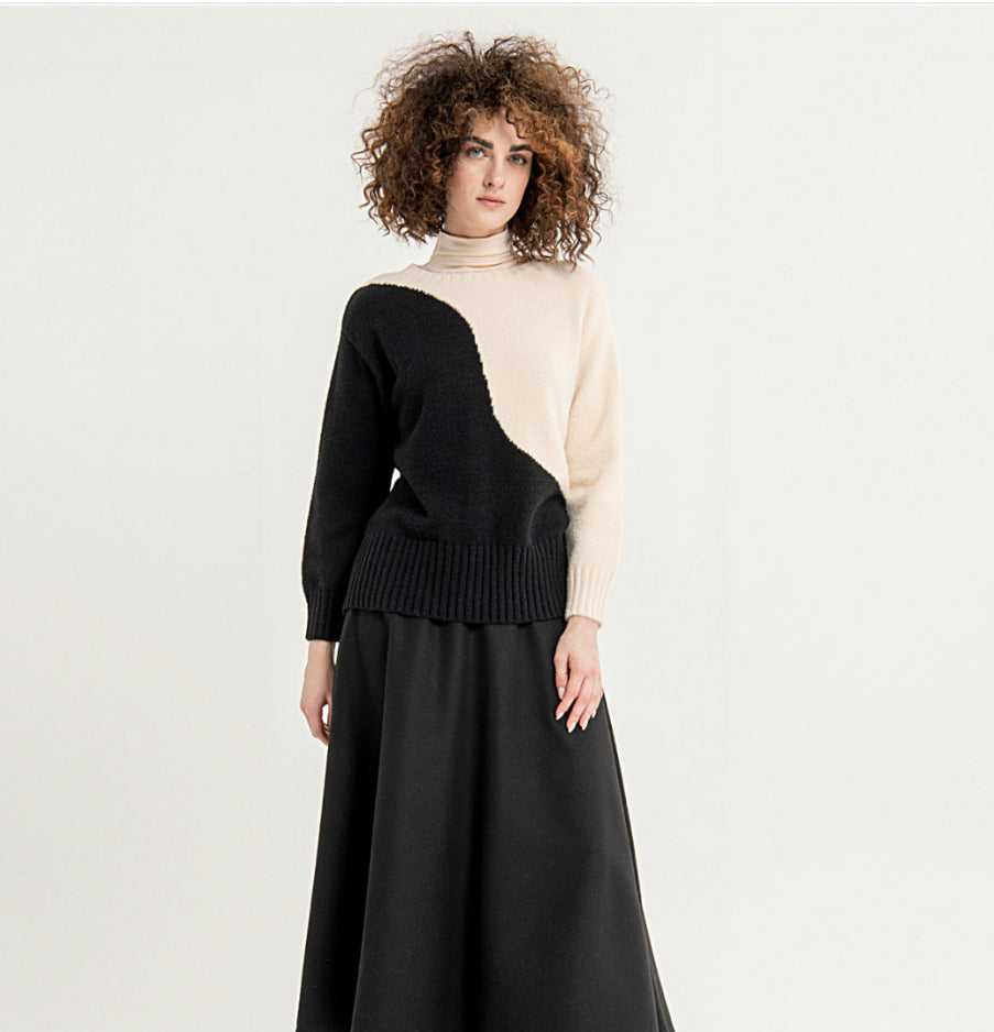 Surkana Bicolour soft knit Jumper