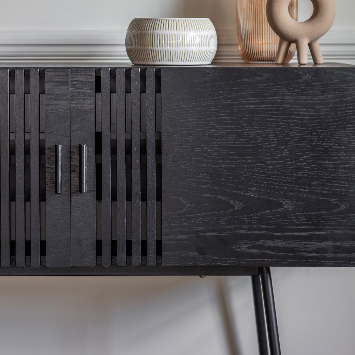 Gia 2 Door Sideboard Black 1200x420x970mm