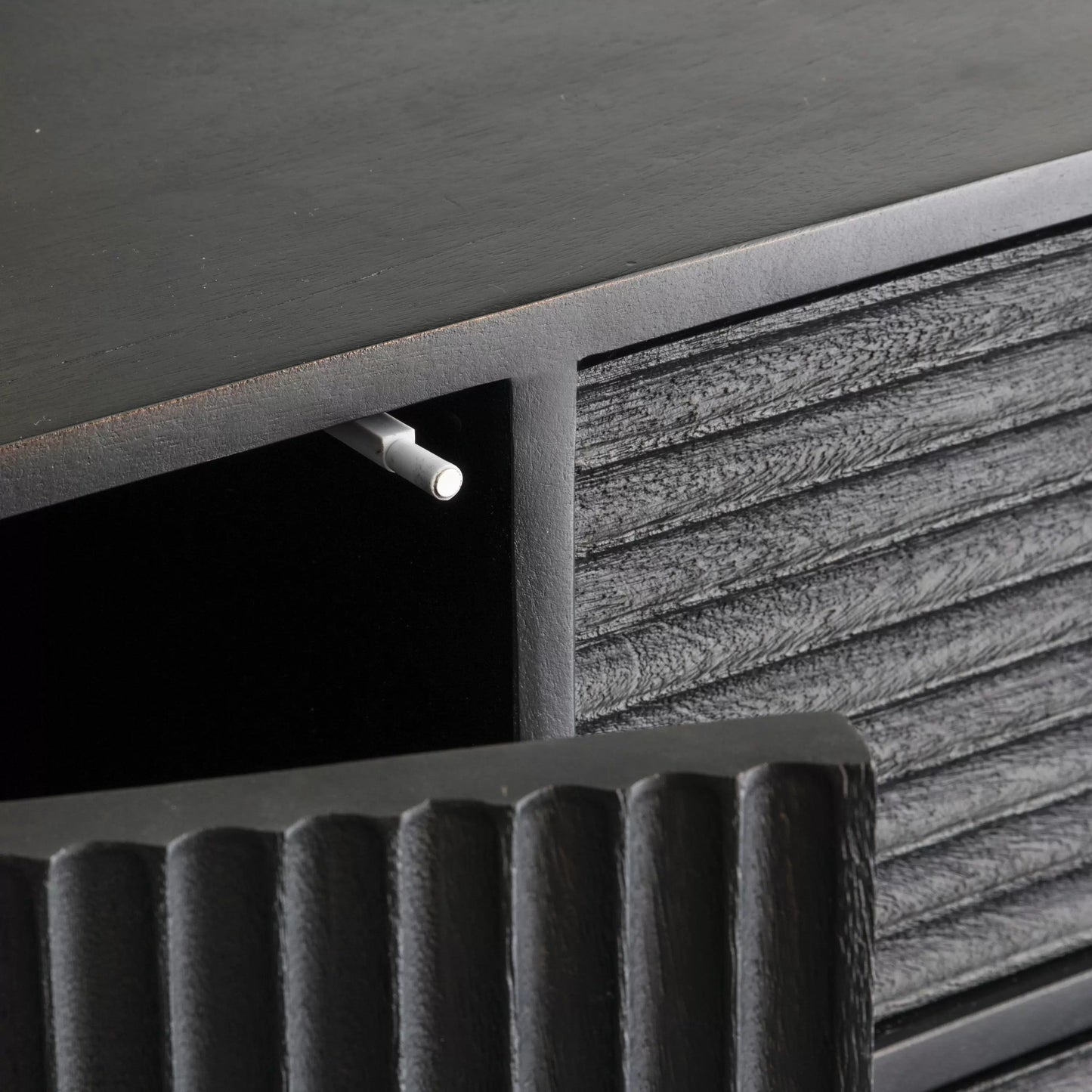 Nero Black & Gold 2 Door 3 Drawer Sideboard - 1500x400x810mm