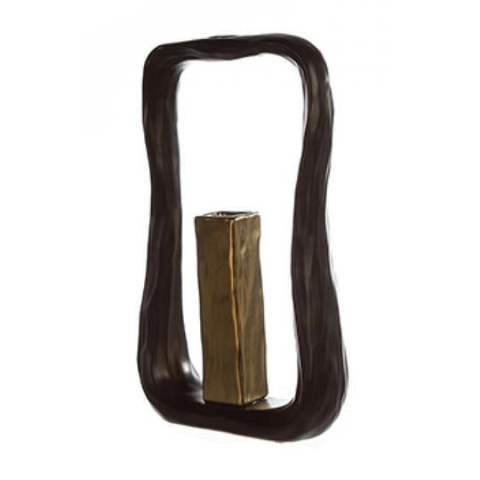 Kayla Vase - Black & Gold