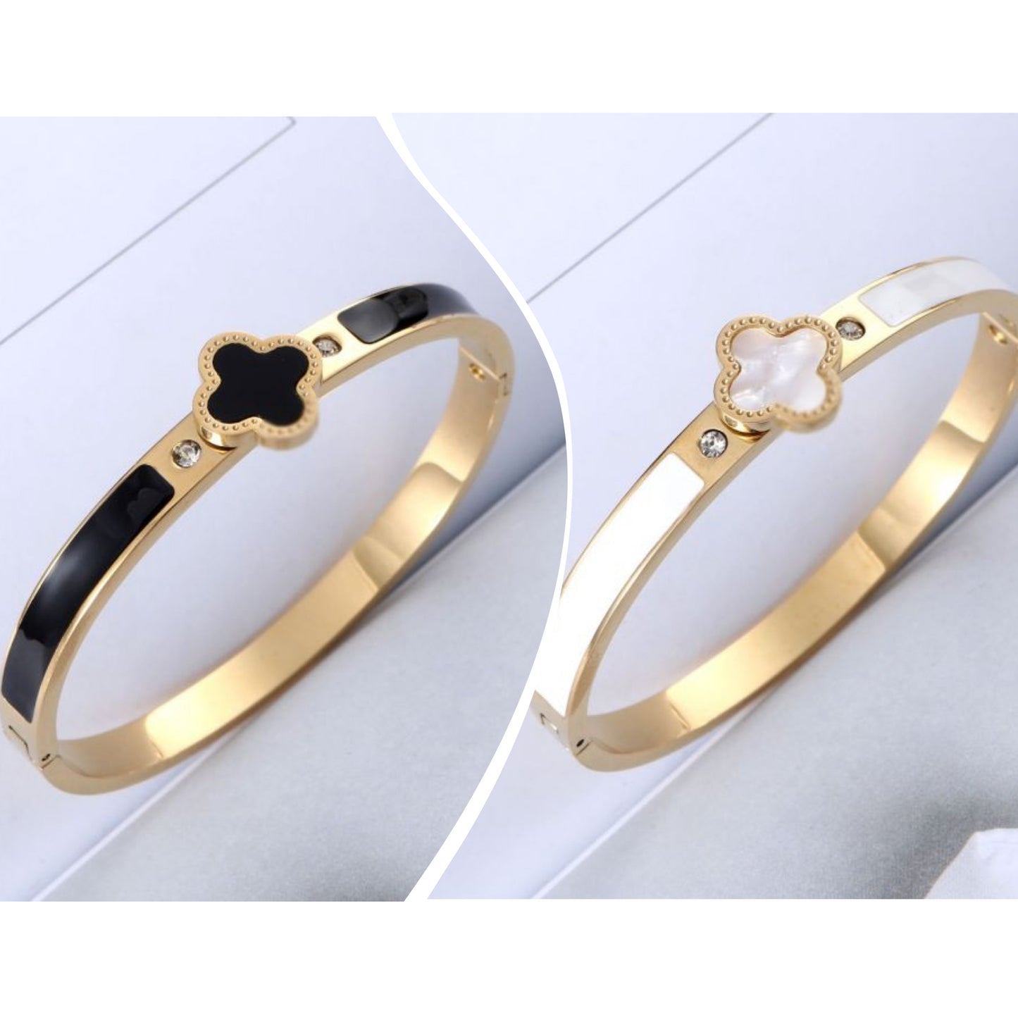4 Leaf Clover Bangle - 2 Colours