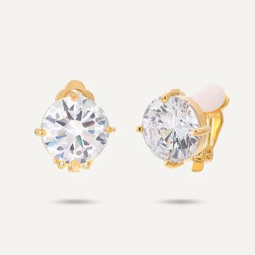 Clip on Delicate Crystal Earrings